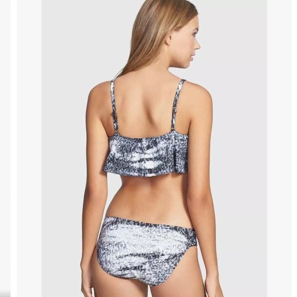 Lucky Brand Swimwear “Untamed” Ruffle 2 Piece Bikini Set Sz L - Picture 3 of 14